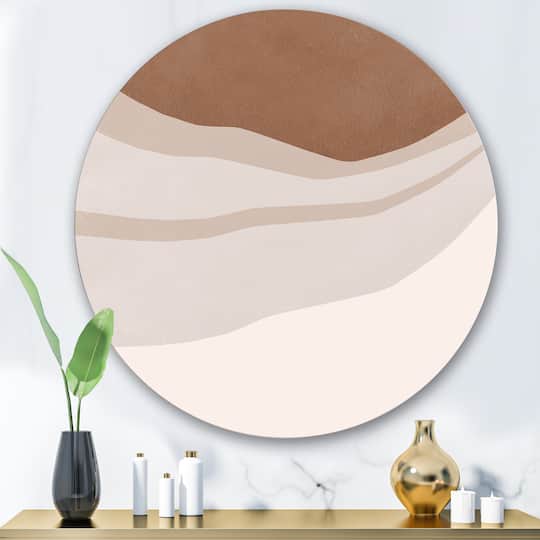 Designart - Terracotta and Ivory Shapes with Scuff Effect